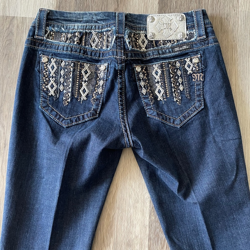 Miss Me Size 26 jeans dark wash midrise easy boot